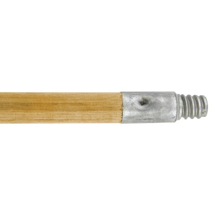 60" x 15/16" Metal Threaded Tip Wood Handle - Image 1