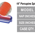 18" Porcupine Spiked Roller w/ 3/4" Steel Spikes with Frame