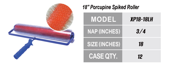 18" Porcupine Spiked Roller w/ 3/4" Steel Spikes with Frame - Image 1